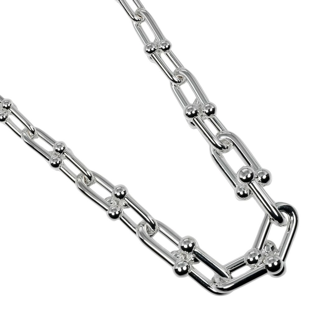 Tiffany Co Graduated Link Necklace Sterling Silver